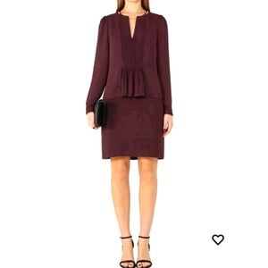 NWT REISS Dress Burgandy Cocktail Dress Daze Chain Detail Party Size 8